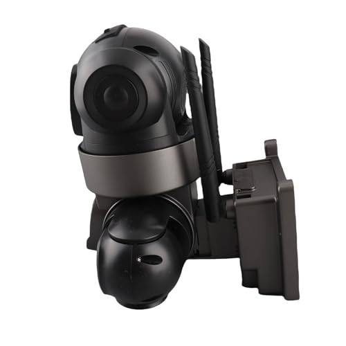Dpofirs Telecamera di Sicurezza da Esterno con Triplo Obiettivo, a 3 Telecamere 2K con Vista a 360°, Pannello Solare da 8 W, Batteria da 8000 MAh, Rilevamento del Movimento AI,