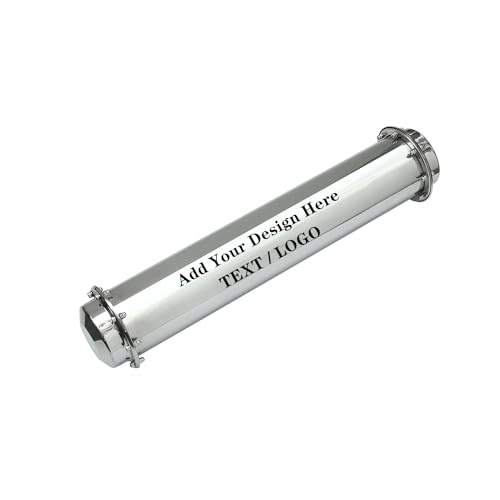SoClaay Personalized Stainless Steel Time Capsule - Custom Laser Engraved Text & Dates, Airtight Memory Box | Unique Wedding, Anniversary, Graduation Gift(23.6 inchx3.9inch)
