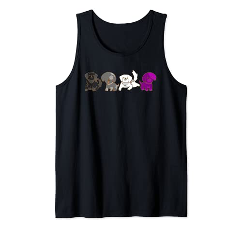 Asexual Dogs LGBTQ Tank Top, Black