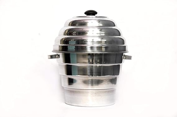 Image of Malti Aluminium Multi-Purpose Steamer Set, 18 Pieces, 4 Idli Plates, 2 Dhokla Plates, Silver