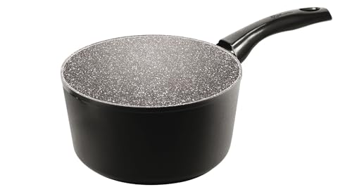 Aeternum, Black Pearl, Casseruola Antiaderente, Adatta a Induzione, Diametro 16 cm, Alluminio, Nera