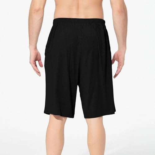 Men's Summer Pajama Shorts Cotton Pjs Comfy Thin Fall Spring Breathable Lounge Soft Stretchy Sleepwear3