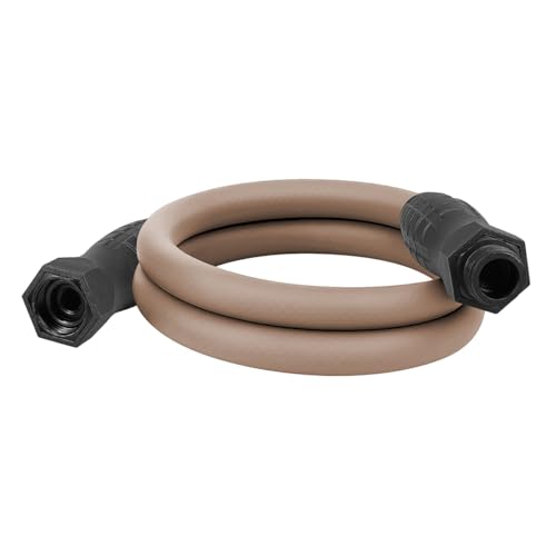 Image of Flexzilla Colors SwivelGrip Garden Hose 5 /8 in. x 5 ft., Lightweight All-Weather Water Hose, Durable and Flexible, Leak-Free Connections, Brown Mulch