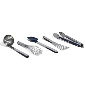 Made In Cookware – Stainless Steel Kitchen Utensil 5-piece Set – Ladle, Tongs, Whisk, Spoonula, Fish Turner