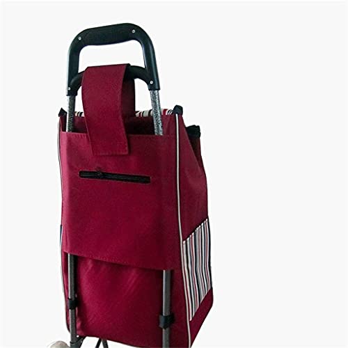 QHYTL Einkaufstrolley Multifunktions-Einkaufswagen Travel Climb Stairs Collapsible Portable Iron Art Supermarkt Push… – Bild 6