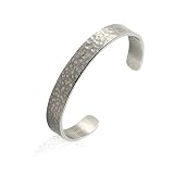 TGNEL Pure Titanium Hammered Charm Cuff Bracelets For Women, Friendship/Sister/Couple Cuff Bangle, G