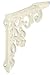 NACH Decorative Shelf Brackets, 4 Pack of 5 x 1.2 x 5 inch, Antique White Cast Iron Wall Shelf Brackets - Decorative Bookshelf Brackets - Victorian Style Shelf Bracket