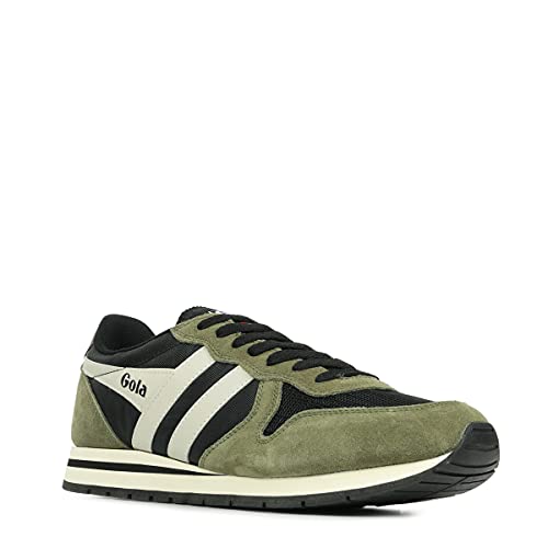 Image of Gola Men's Daytona Trainers, Black Khaki Off White, 9