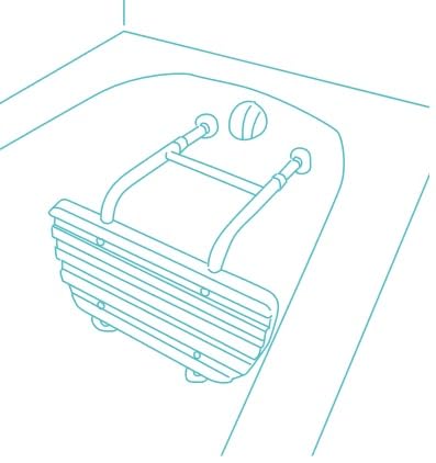 Pflegehome24® Wannenverkürzer Badewannenverkürzer Badewanne Badehilfe Badhilfe, Aluminium