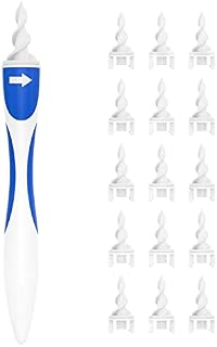 Q Grips Ear Wax Cleaners UK, Ear Cleaner Ear Wax Remover, Silicone Safe Soft Ear Cleaner with 16 Pcs Replacement Tips for Adult & Kids