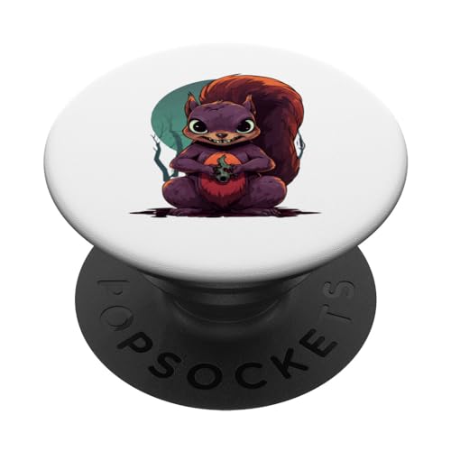 Böses Eichhörnchen Halloween Motiv PopSockets mit austauschbarem PopGrip Böses Eichhörnchen Halloween Motiv PopSockets mit austauschbarem PopGrip