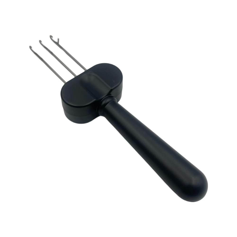 UDSKNV[KSL Portable Crochetting Tool for Binding-Off or Edging Hook Needle for Cord Knitting LatchHook Tool Three-Head