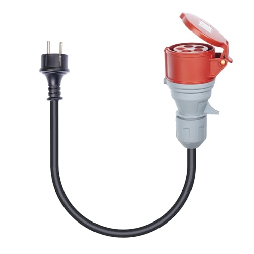 Wtyczka Schuko 16 A na CEE 16 A adapter sprzęgła, wodoszczelność IP44, przenośny, do przemysłu i gospodarstwa domowego (Schuko-CEE16)