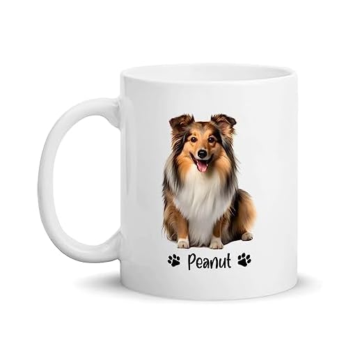 Personalized Shetland Sheepdog Coffee Mugs - 11oz, 15oz Custom Gift for Dog Lovers