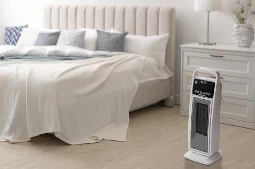 Ariete 8212 Stufa elettrica a torre, 2000W, Funzione ventilazione, Funzione oscillazione, Timer fino a 8 ore, Led display, Tecnologia ceramica, Basso consumo energetico, Bianco - Immagine 3