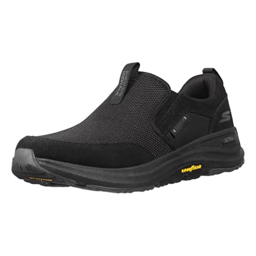 Skechers Go Walk Outdoor - Athletic Slip-On Trail Hiking Shoes with Air Cooled Memory Foam Black