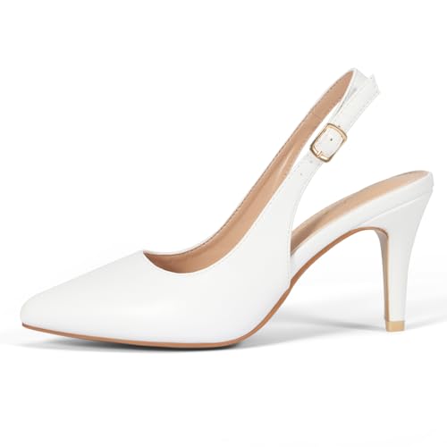 Heels Charm Women's Pumps Shoes Pointed Toe Ankle Strap High Heel Pumps Closed Toe Slingback Stiletto Pump Heel Dancing Daily Work Party Wedding Dress Dating Pumps Shoes2