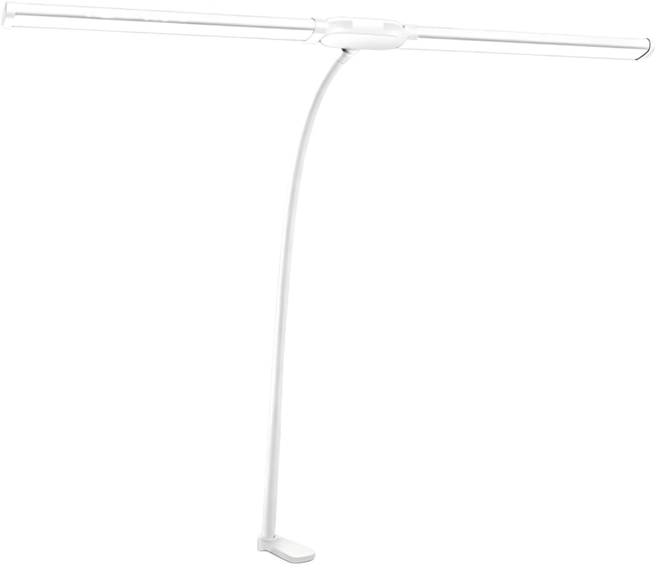 DFAEEKIYO 2Head USB LED Desk Lamp Office Adjustable Eye Protection Light 3Colors(White)
