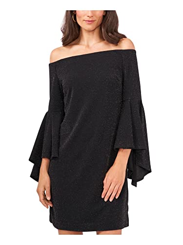 Vince Camuto Womens Black Glitter Pullover Lined...