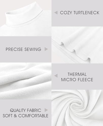 Askdeer Men's Turtleneck Long Sleeve Shirts Thermal Underwear Tops Basic Pullover Sweater Tees2
