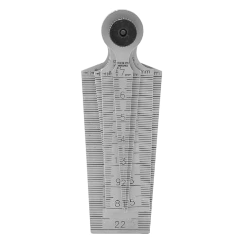 1 Set Taper Gage High Precision,Stainless Steel Wedge Feeler Hole Taper Gauge Ruler with Wedge Design,Welding Taper Inspection Measuring Tool