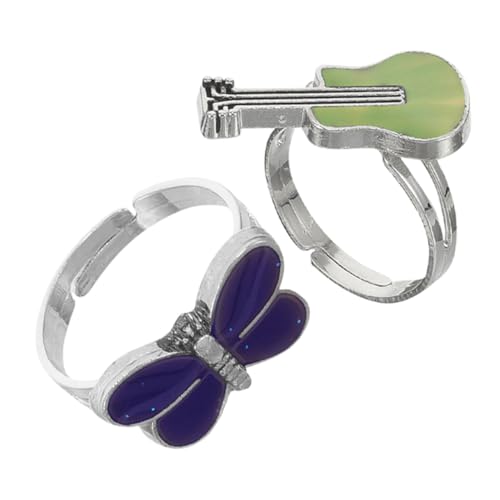 The Emotion Childrens Jewelry Sensor Dragonfly Youth Rings Rotatable Mood Control Ring Epoxy