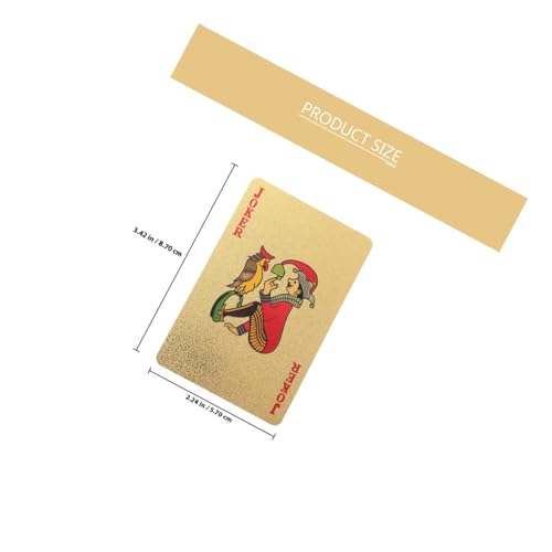 ERINGOGO Pokerkarten Goldfarben Wasserfest PVC Langlebig Robust für Unterhaltung Spielabend Party Geeignet mit Chinesischem Drachenmotiv – Bild 3