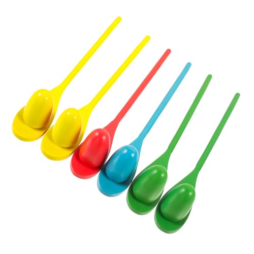 Cuchara de madera para juegos de equilibrio en casa y dinámicas infantiles
