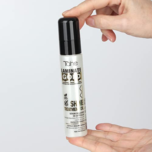 Tahe Laminate Gold Sérum Capilar sellador de cutículas y protector térmico Shine Treatment Oil, 60 ml - imagen 4