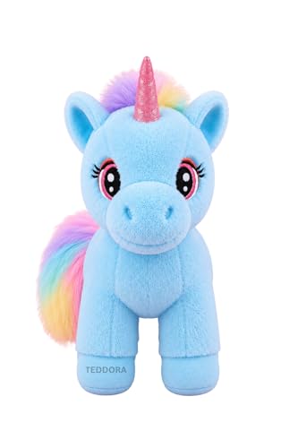 Image of Unicorn Soft Toy for Girls Boys Kids,Sky Blue,Unicorn Animal Plush Stuffed Baby Teddy Gift Birthday, 32 cm