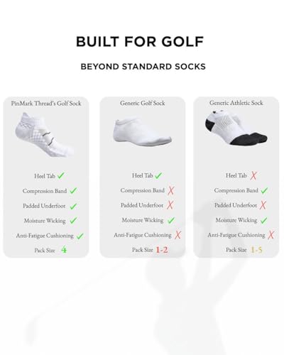 PinMark TourComfort Golf Ankle Socks