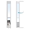 Large Openable Dog Door for Sliding Glass Door, Adjustable 91 7/16" to 96" Slider Height, Pet Door for Floor to Ceiling Windows, All-Metal Framed & Panel & Lock- Large Extended