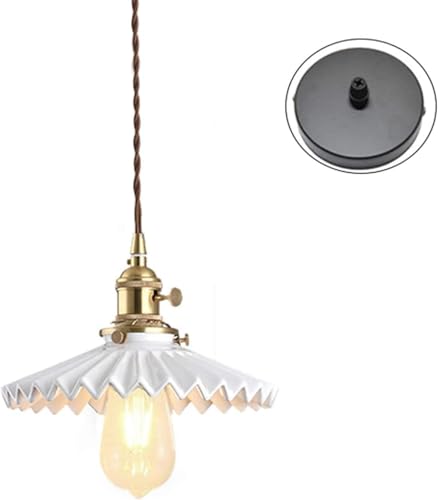 Lustre céramique rétro E27 pour chambre et couloir