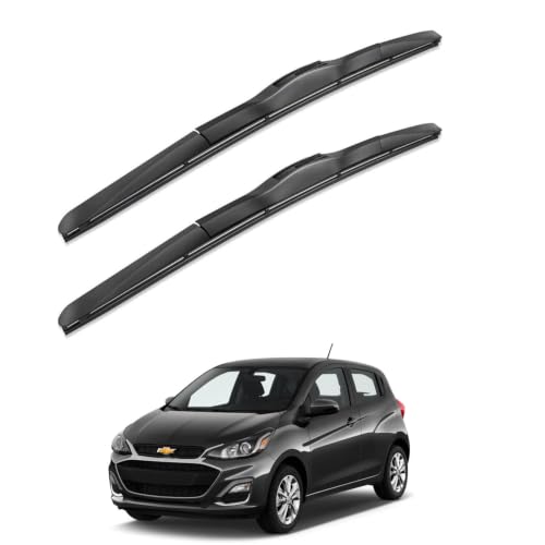 Image of Oshotto Frameless (O.E.M Type) Wiper Blades Compatible with Chevrolet Spark (22 inch / 14 inch)