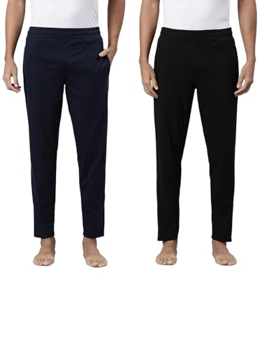 Image of Pepe Jeans Men's Mid Rise Track Pant Combo | 100% Cotton Superior Comfort For All Day Lounge Wear