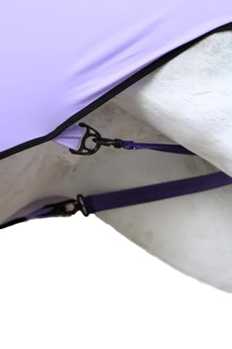 Image of Medium Challenger Horse Comfort Stretch Sleazy Full Body Sheet with Neck - 4-Way Stretch Spandex Hood, Seamless Face Design - Purple Ombre 521MW15