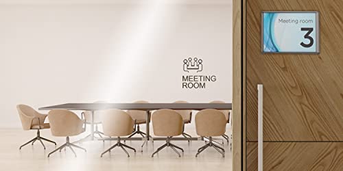 EUROPEL Türschild einfach und elegant, leicht gewölbt 15X10cm. Schrauben oder kleben, Quer- oder Hochformat, PVC-Entspiegelte Abdeckscheibe, Farbe silber, inkl. Montagematerial (Schrauben+Klebeband)