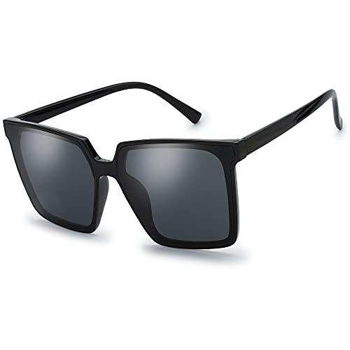 The Fresh Flat Lens Retro Oversized Square Sunglasses for Women