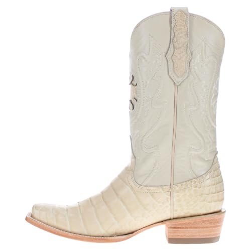 Image of Vaccari Men's Travis Genuine American Alligator Belly Leather Western Cowboy Boots
