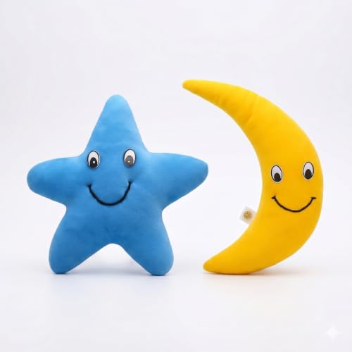 Image of Goldenhub Polyester Moon with Star Soft Toy