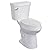 Two-Piece Toilet with Elongated Bowl, 19" ADA Height for Bathrooms, Soft Close Seat, Toilet with 1.28 Siphonic Flush, White