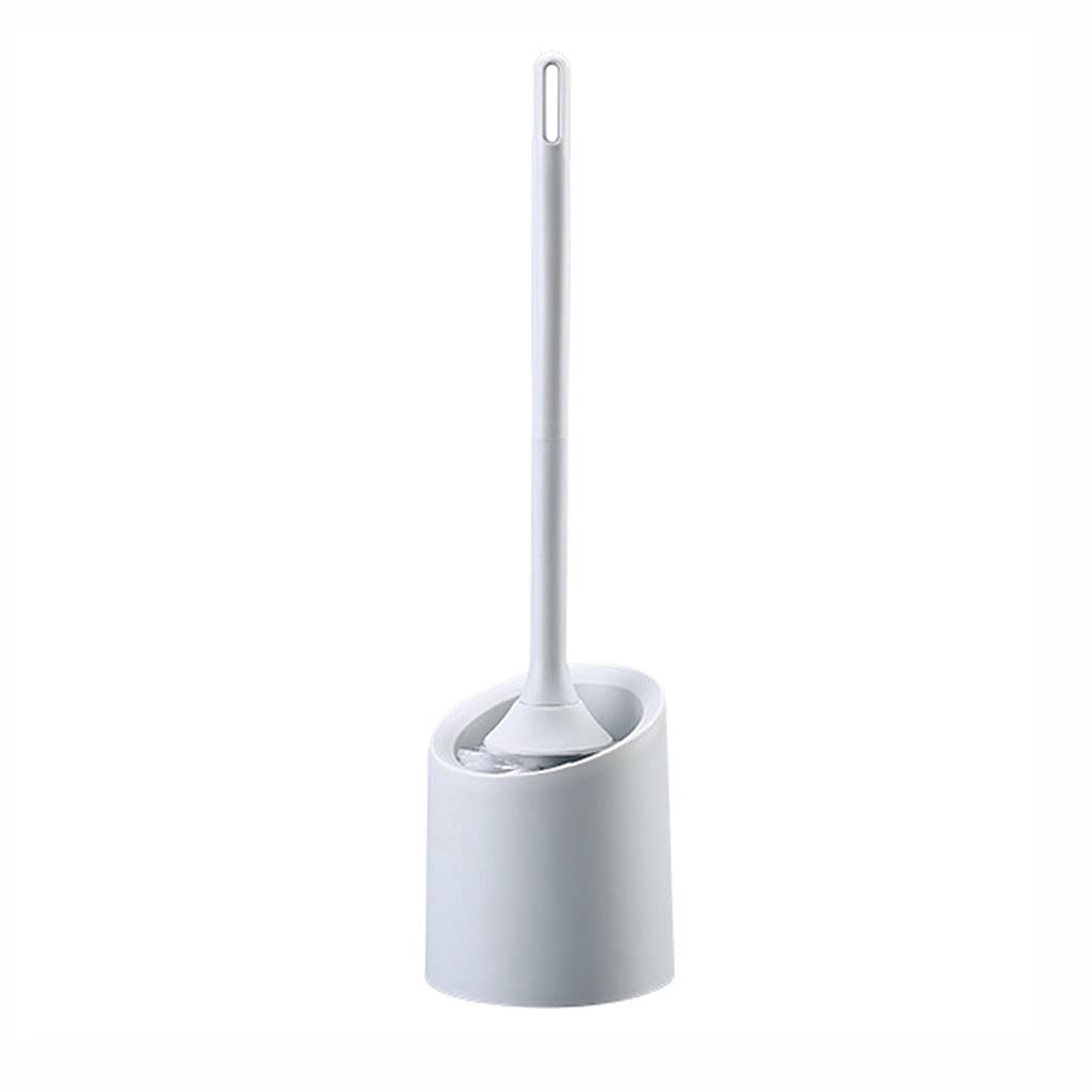 Juego de cepillo limpiador de inodoro y soporte, kit de limpieza suave, soporte de cepillo de inodoro montado en la pared para cepillo de baño (A) (A)