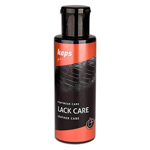 Kaps Patent Leather Care Conditioner, Varnished, Lacquered, Synthetic, And Reptile Leather, Prevents Cracks, For Shoes Boots Bags, Lack Care (Transparent) Cover