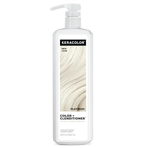 Keracolor Clenditioner PLATIUM Hair Dye - Semi Permanent Hair Color Depositing Conditioner, Cruelty-free, 33.8 Fl. Oz.