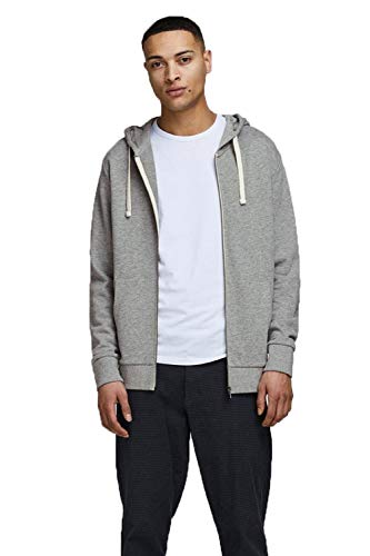 JACK & JONES Herren Jjeholmen Zip Hood Noos Sweatjacke, Grau (Light Grey...