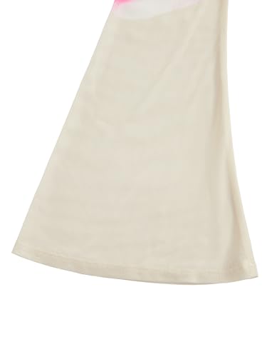 Image of Floerns Girls Bell Long Sleeve Square Neck Asymmetrical Hem Mesh Ruched Crop Tops Tees