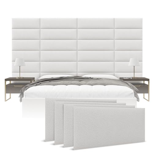 Vänt Wall Mounted Headboard Panels, King/Twin, Boucle Ivory