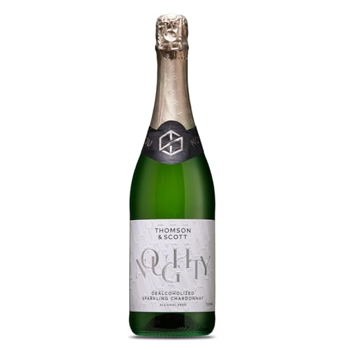 Thomson & Scott Noughty Chardonnay Pétillant Biologique Sans Alcool - Meilleurs Vin Sans Alcool - Alternative Sans Alcool au Prosecco et au Champagne -...