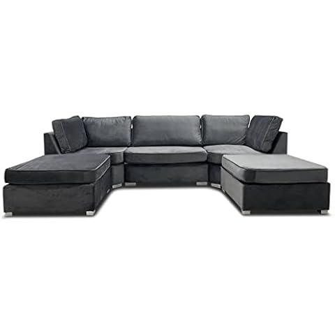 Belgravia U-Shape Sofa/Sofa Bed In Plush (Grey) Cover