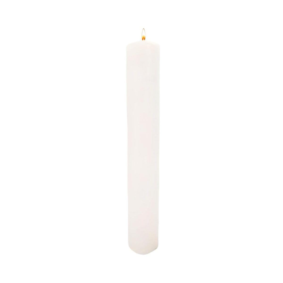 Paraffin Candle Height 20 cm, Diameter 4 cm, 250 g, for Rituals and Decoration (White)